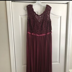 David's bridal bridesmaid wine dress